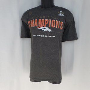 "THE NIKE TEE NFL BRONCOS" GRAY 50 SUPER BALL CHANPIONS TSHIRT MENS